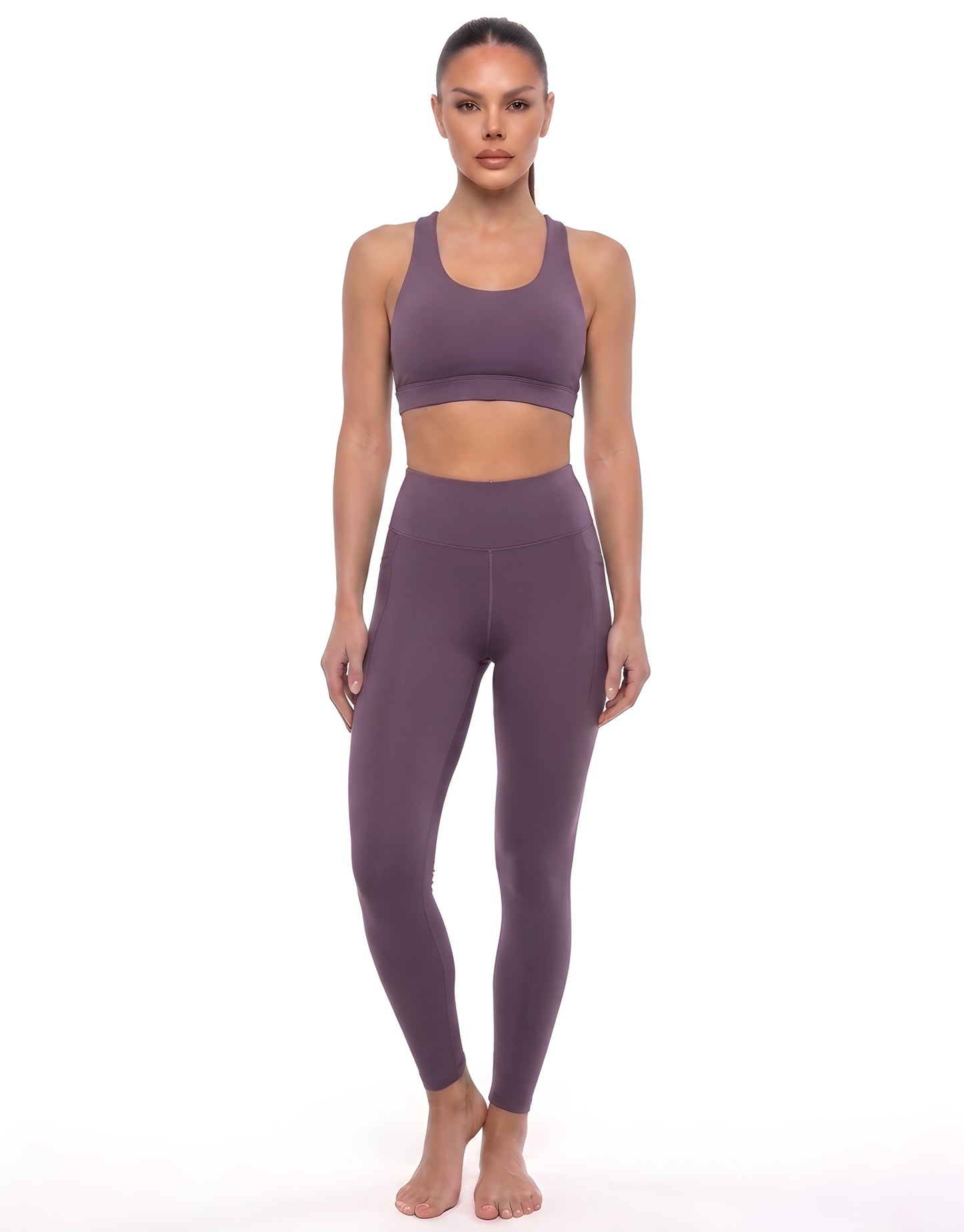 Women's Purple Leggings with Pockets