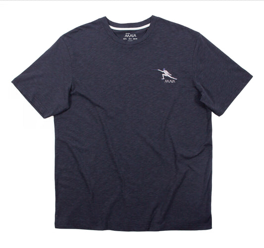 Erkek Fencing Nakış Detaylı Bisiklet Yaka T-shirt