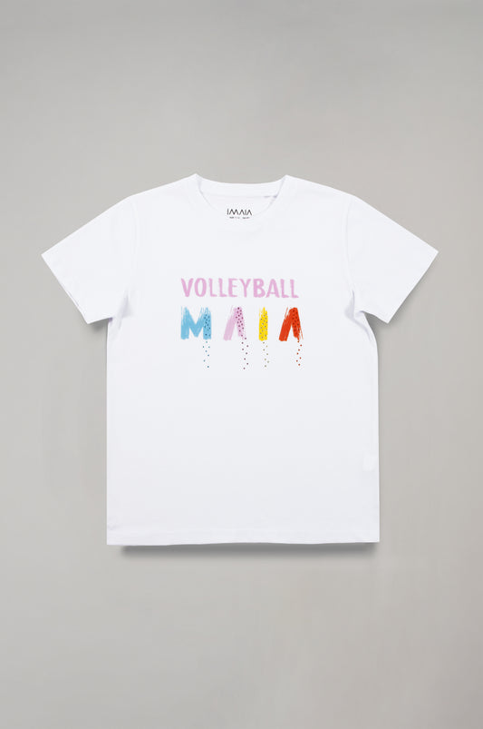Kız Çocuk Taş Detaylı Volleyball T-shirt