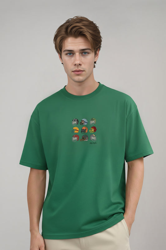 Men's Green American Football Oversize T-shirt