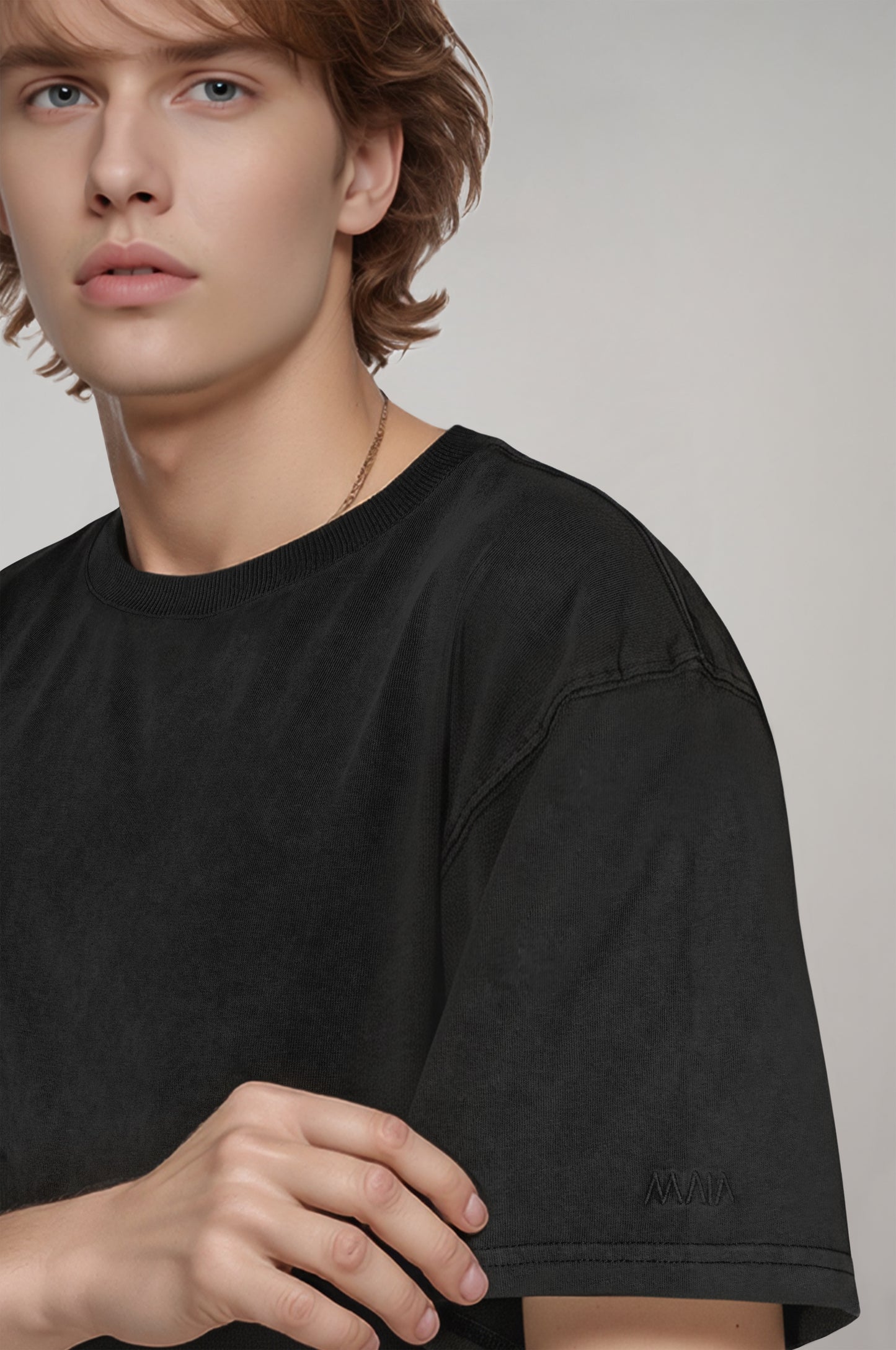 Men's Anthracite Wash Effect T-Shirt