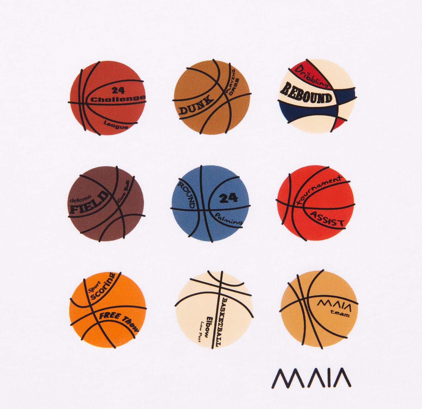 Boys' White Basketball T-shirt