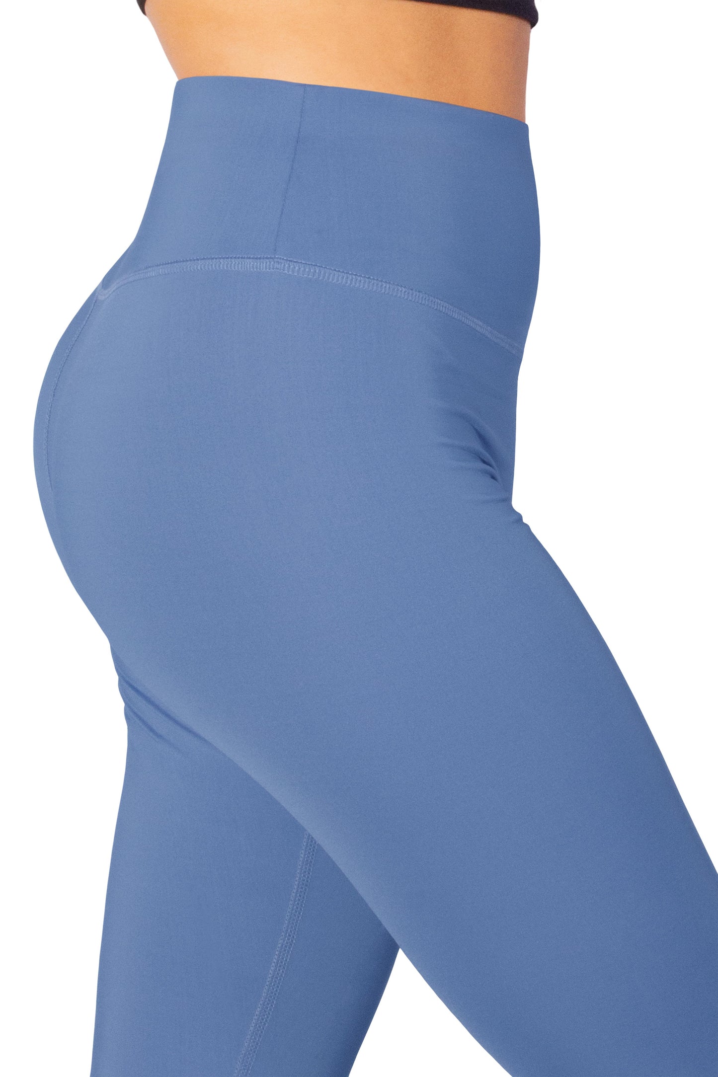 Women's Blue High-Waisted Leggings