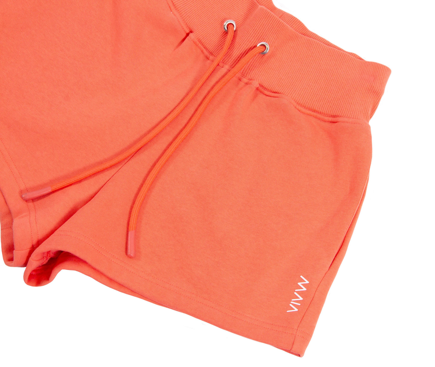 Women's Orange Sweatshirt and Shorts Set 