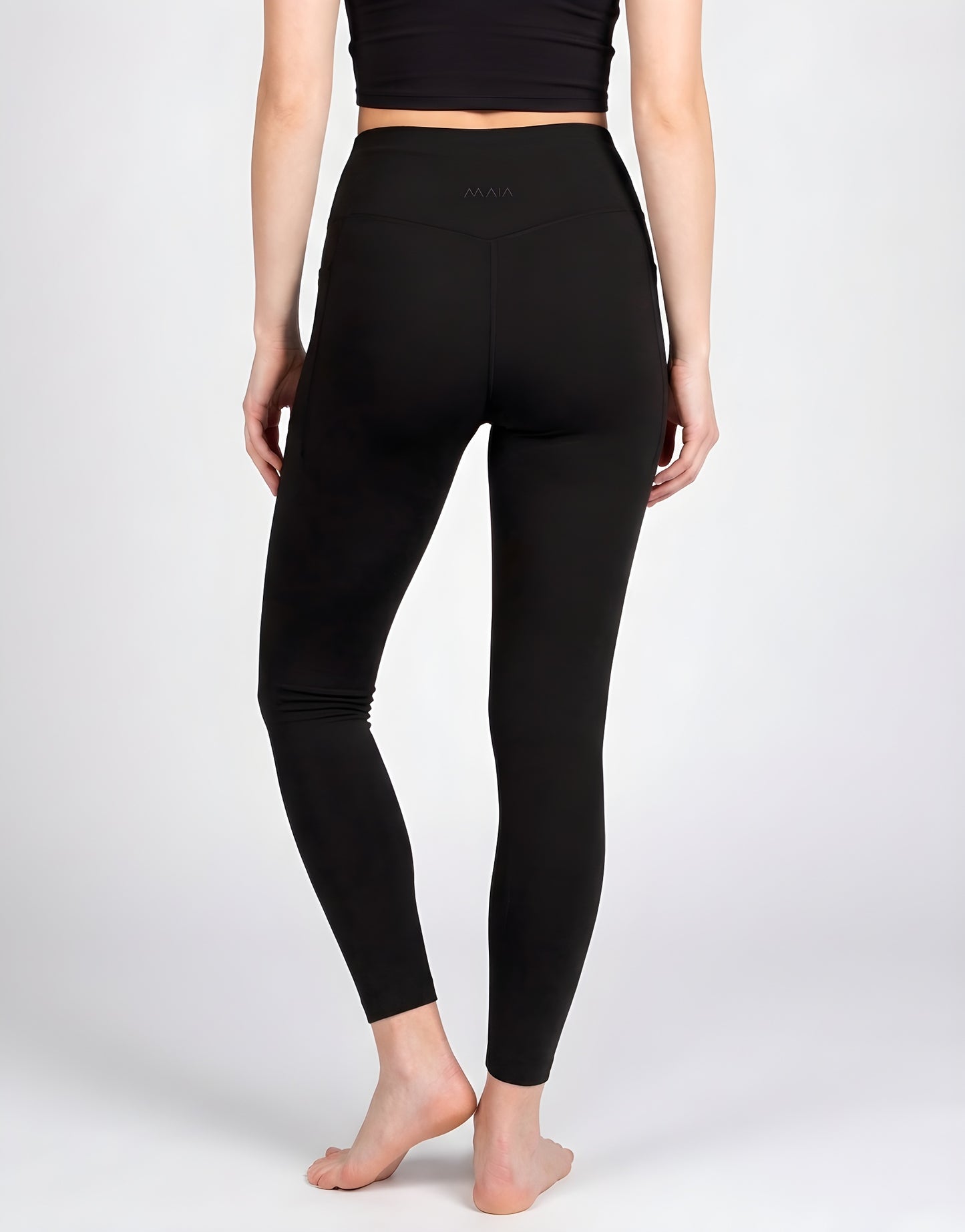 Women's Black Leggings with Pockets 