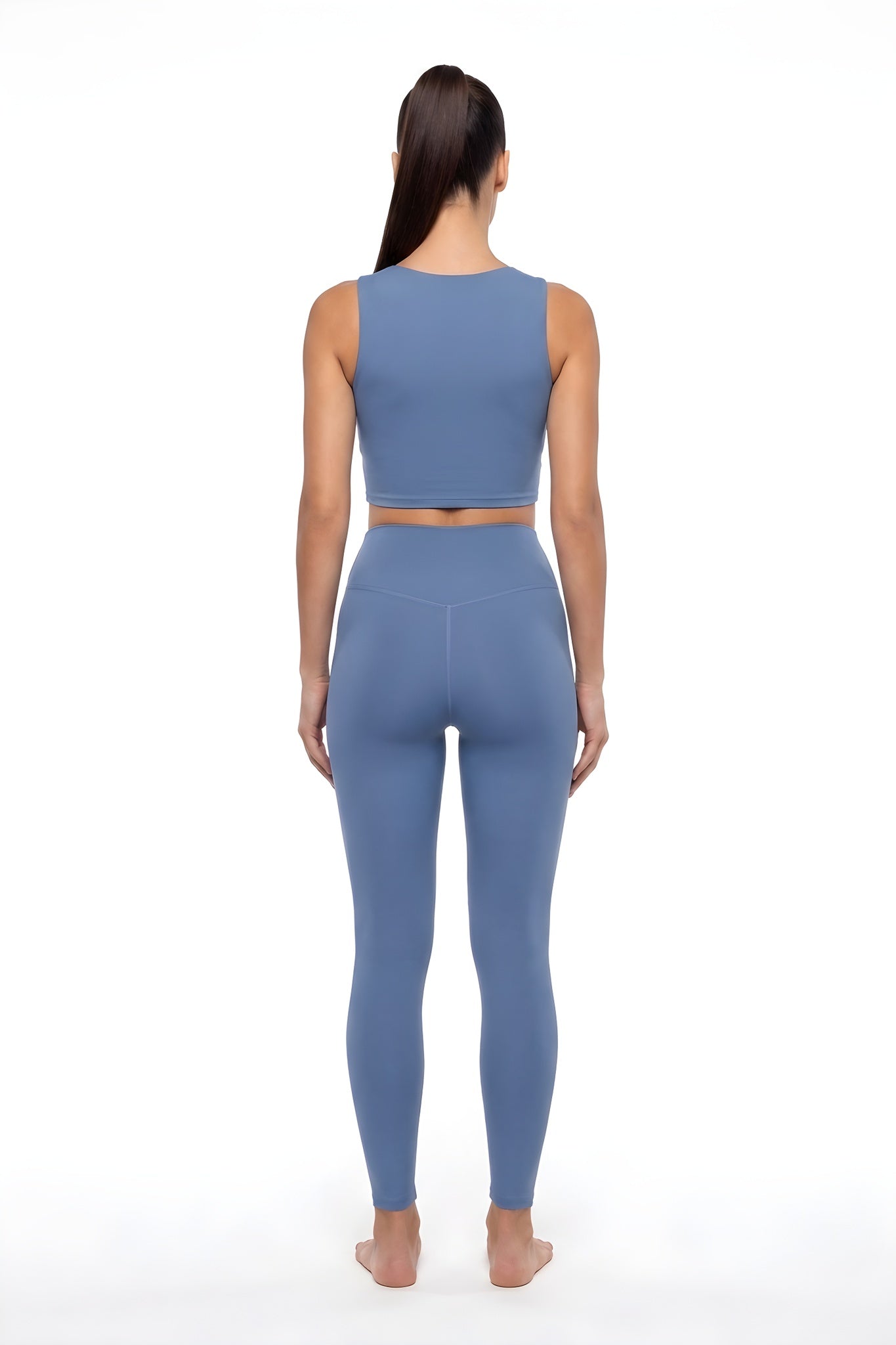 Women's Blue High-Waisted Leggings