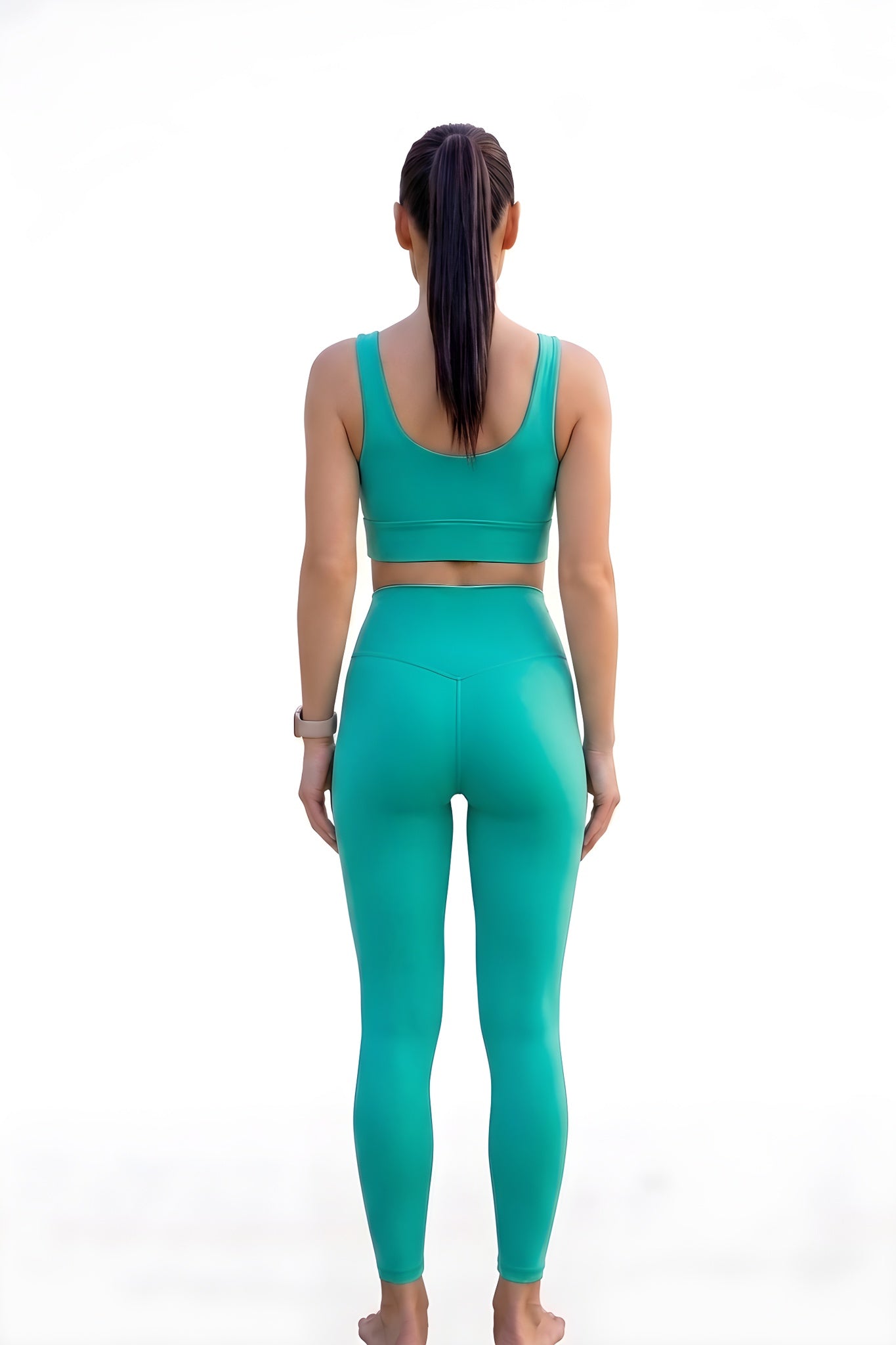 Women's Green High-Waisted Leggings
