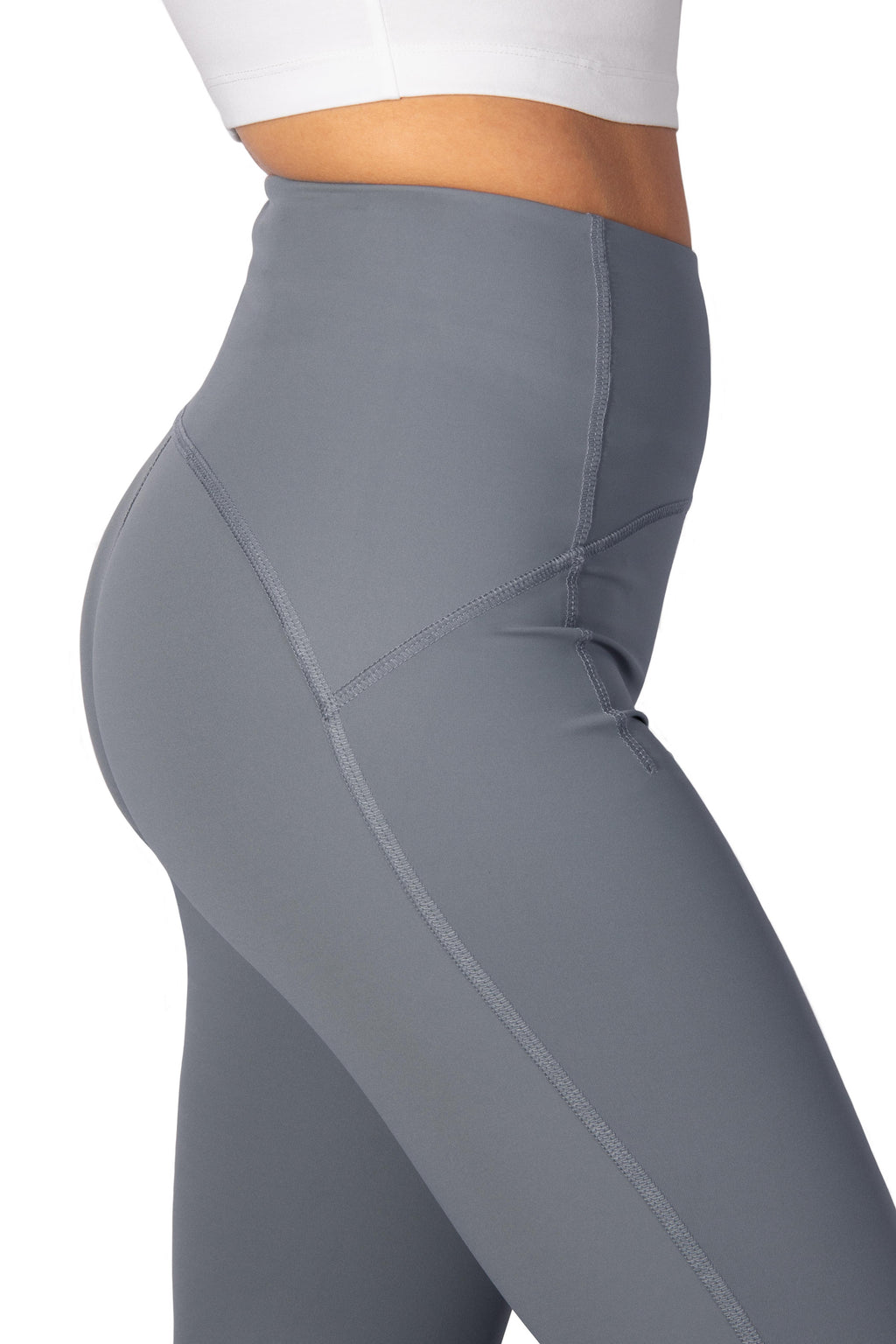 Kadın Gri Yüksek Bel Toparlayıcı Tayt