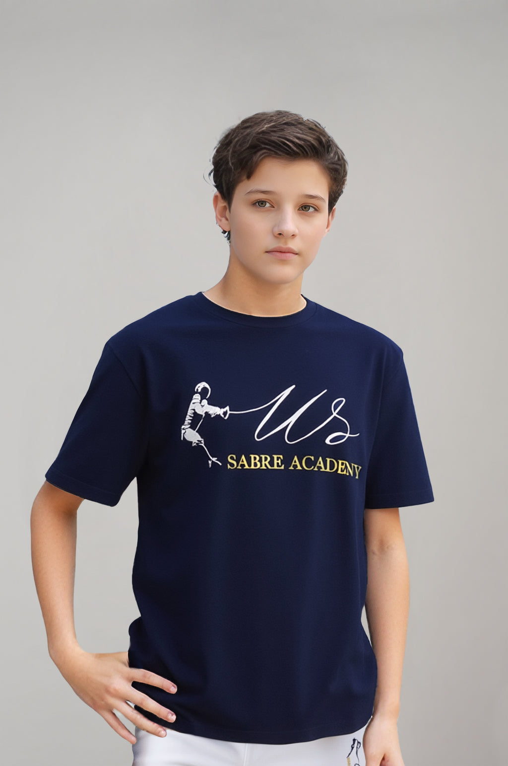 Us Sabre Acadmy Nakış Detaylı Lacivert Tişört