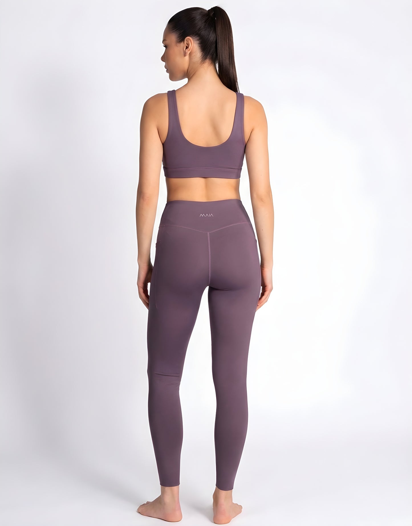 Women's Purple Leggings with Pockets 