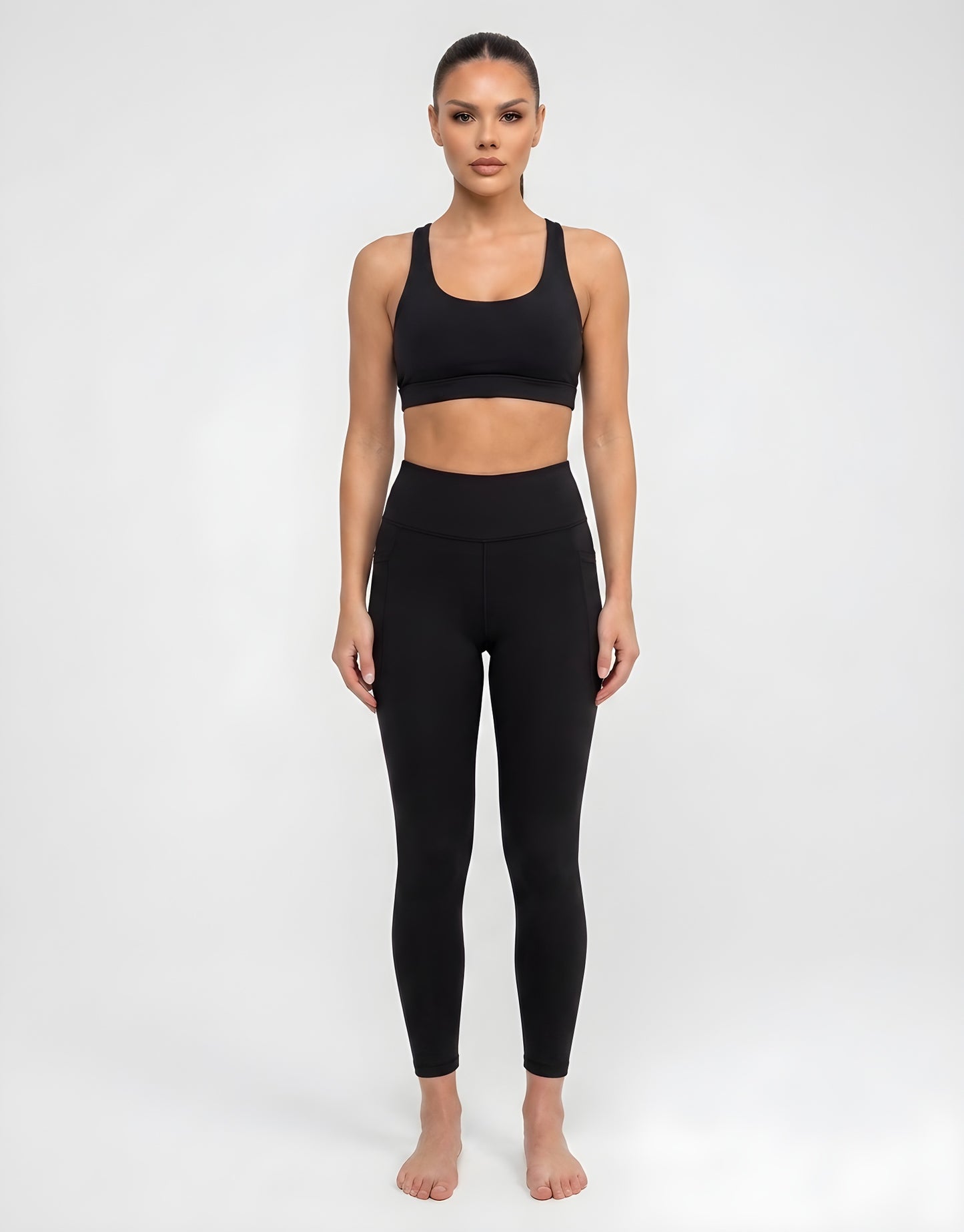 Women's Black Leggings with Pockets 