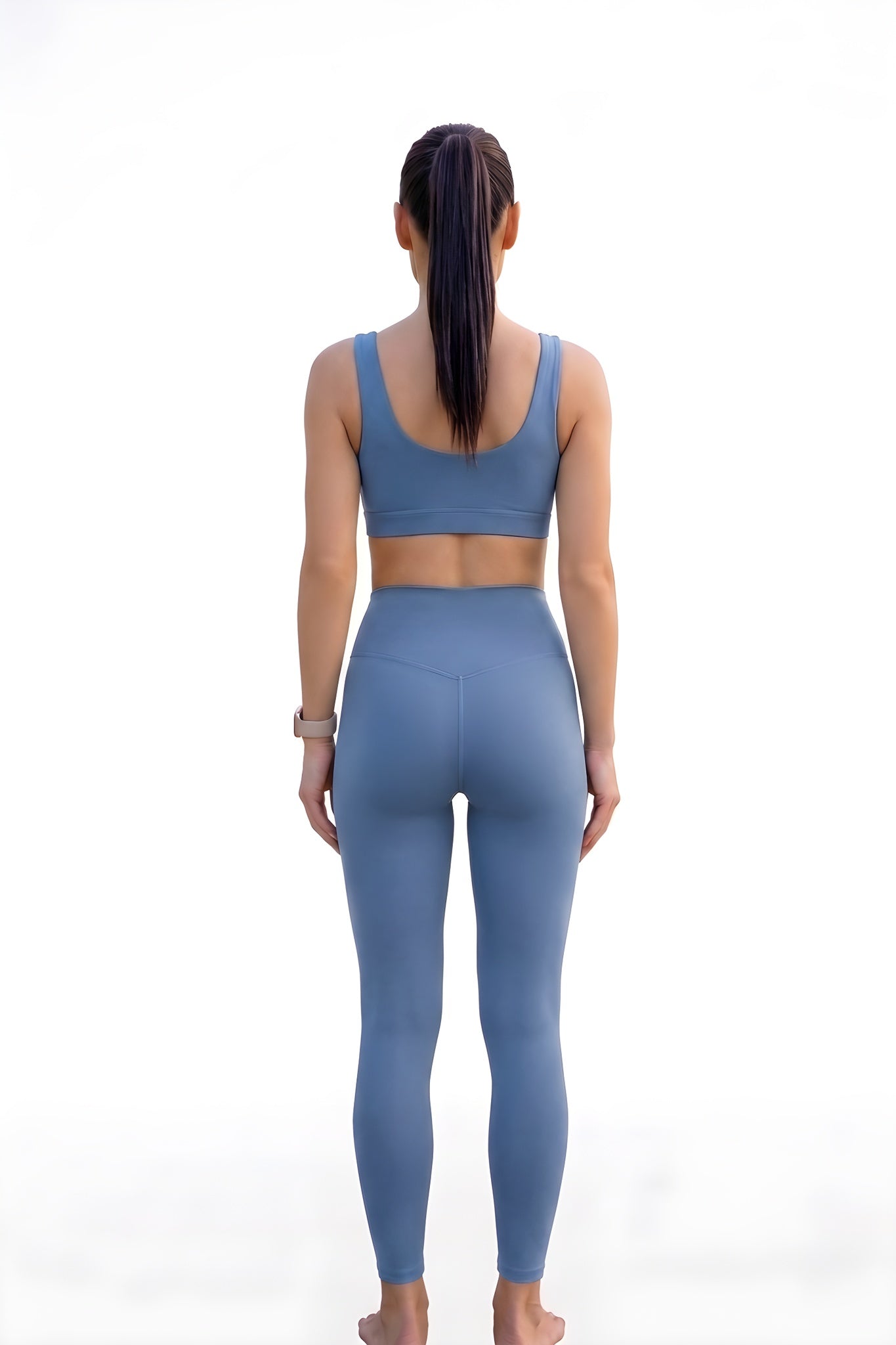 Women's Blue High-Waisted Leggings