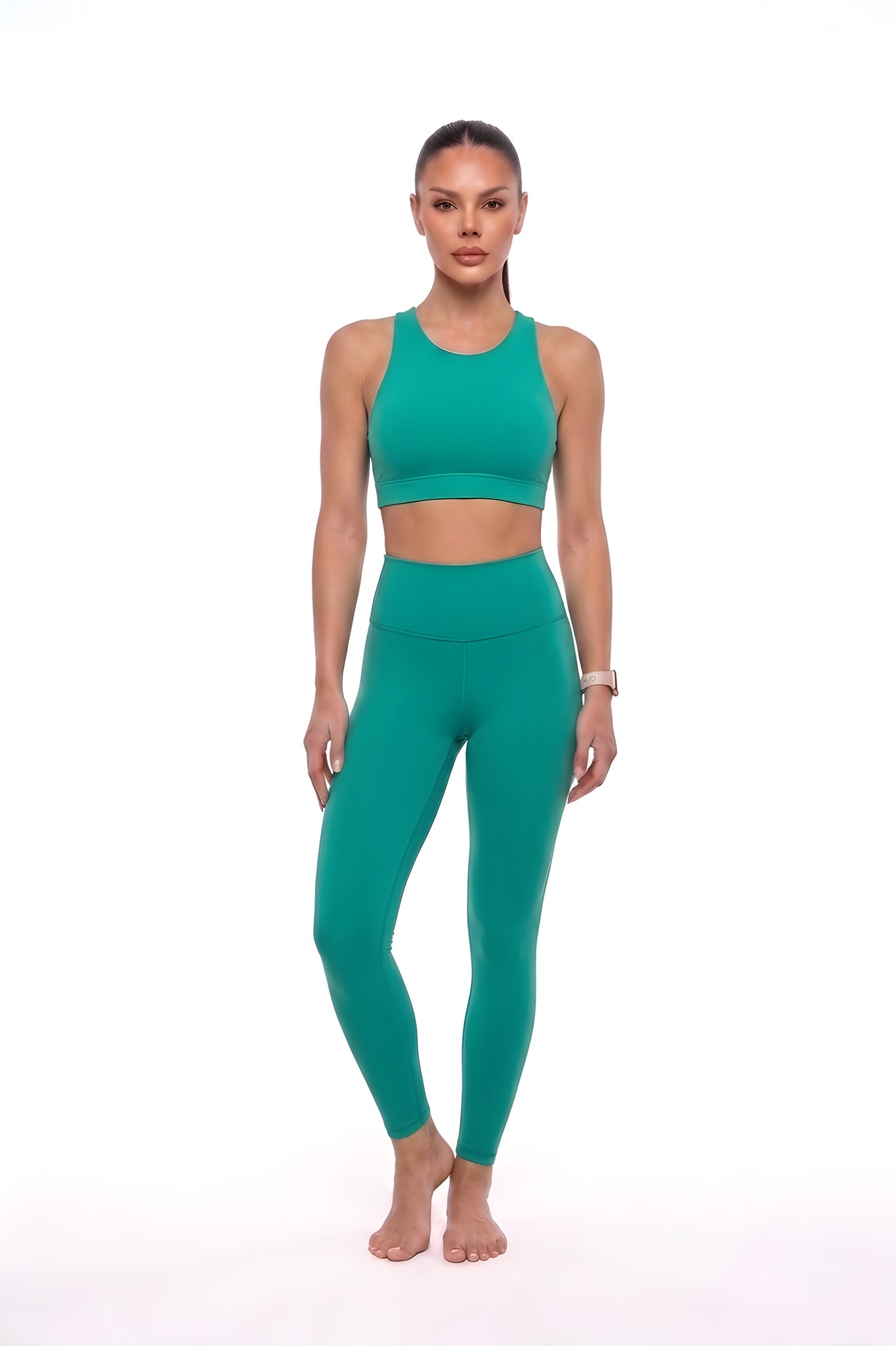Women's Green High-Waisted Leggings