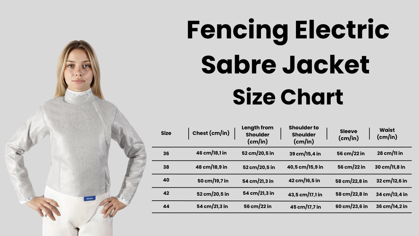 Fencing Electric Sabre Jacket Women – Adult & Kids, Training & Competition