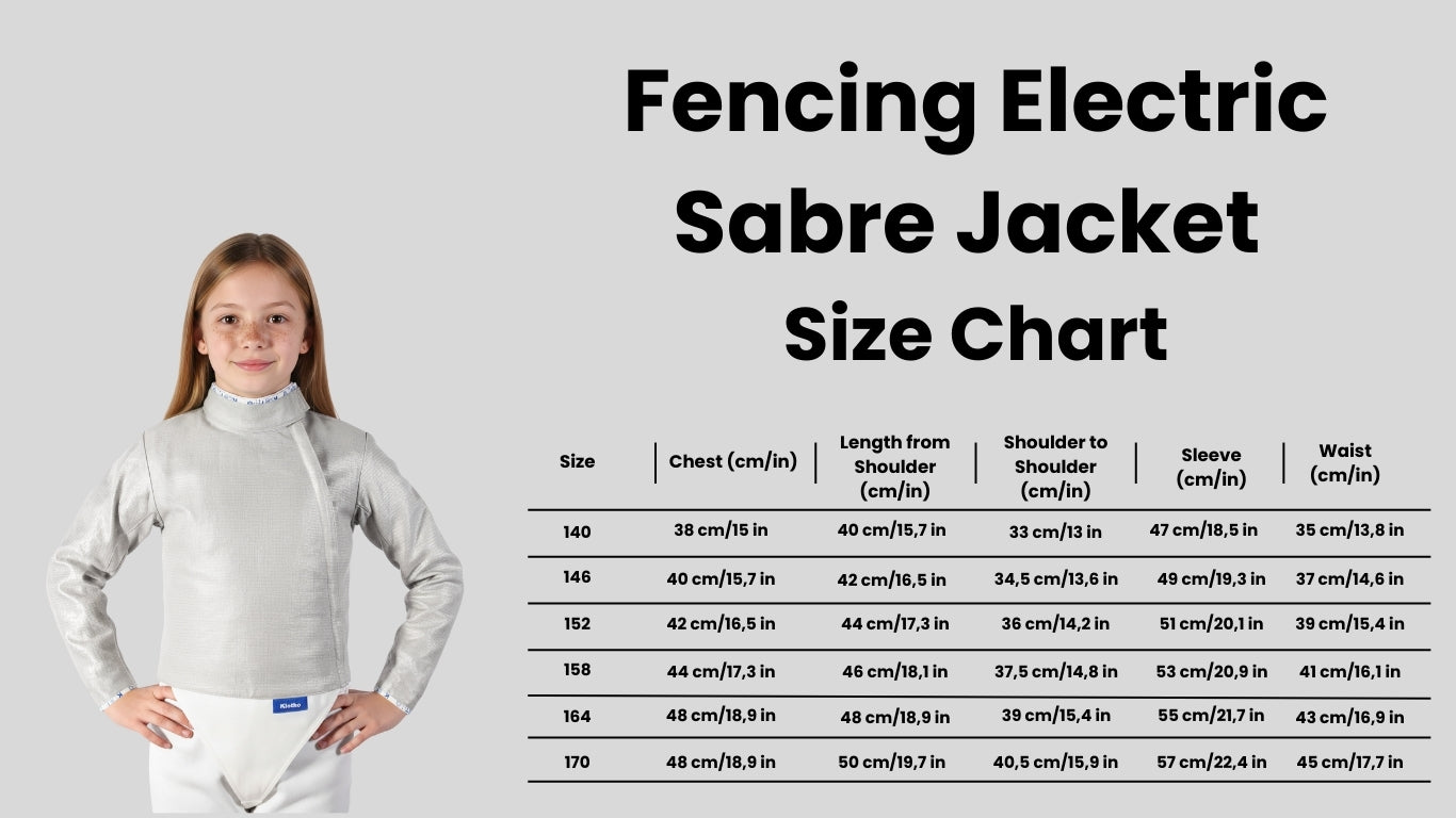 Fencing Electric Sabre Jacket Girls – Adult & Kids, Training & Competition