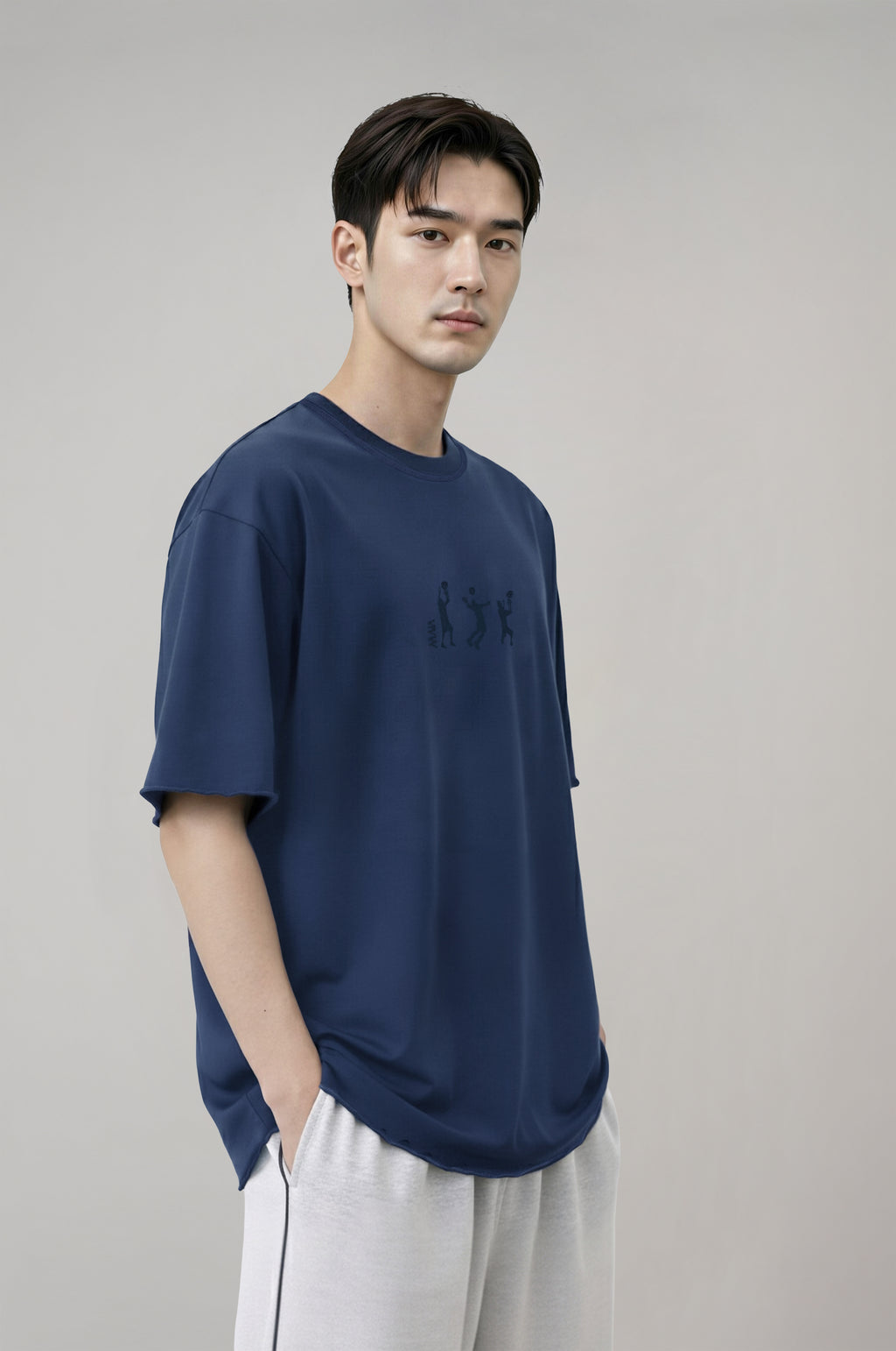 Men's Volleyball Embroidered T-shirt 