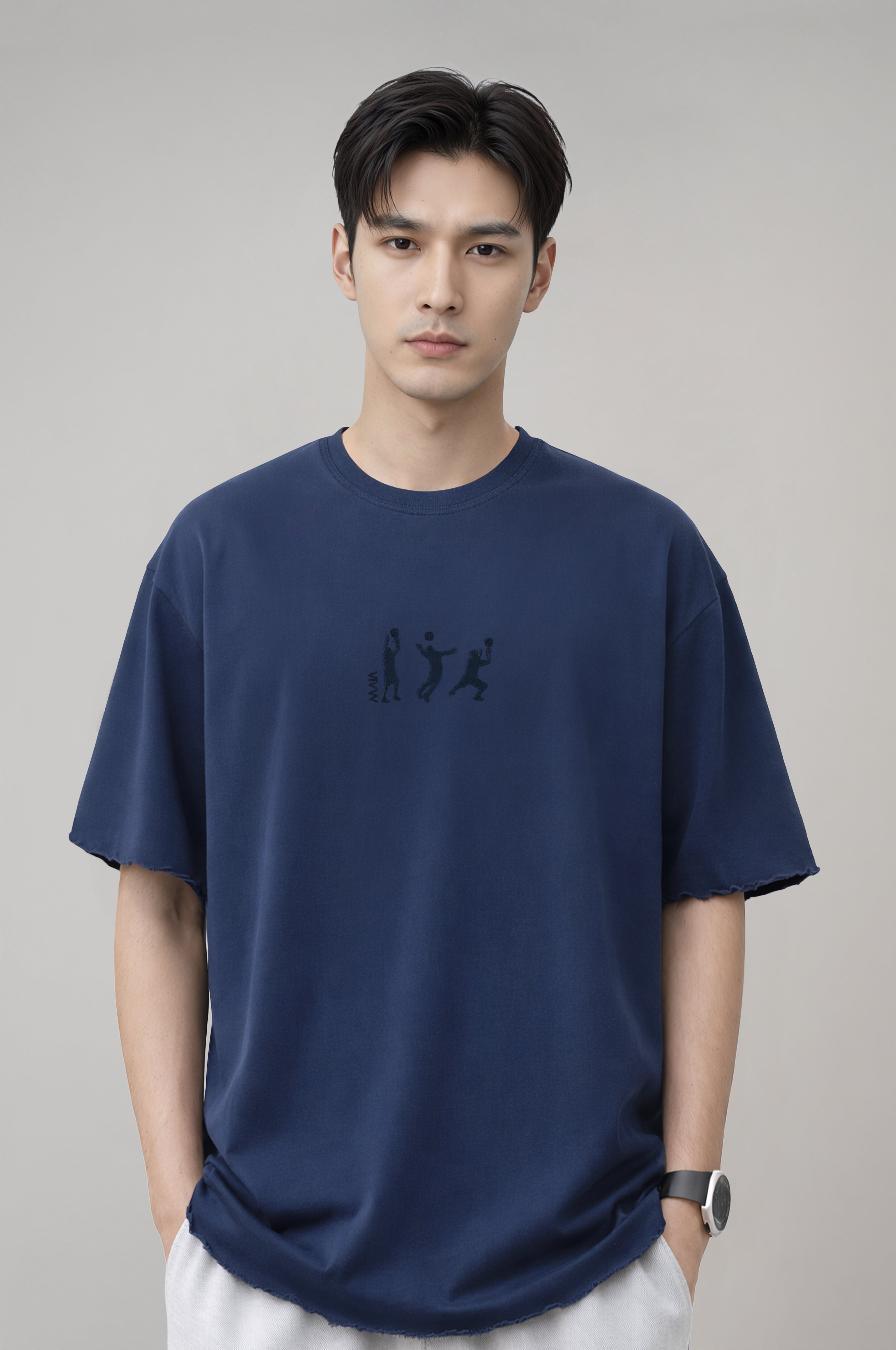 Men's Volleyball Embroidered T-shirt 