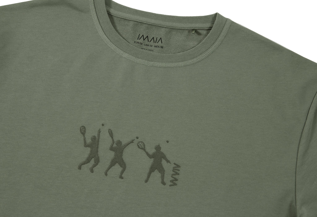 Erkek Tennis Nakış Detaylı Oversize T-shirt