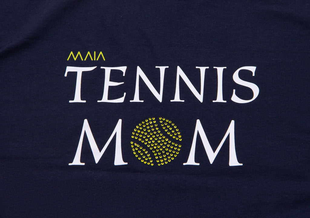 Women's Crew Neck Oversize Tennis MOM T-shirt 