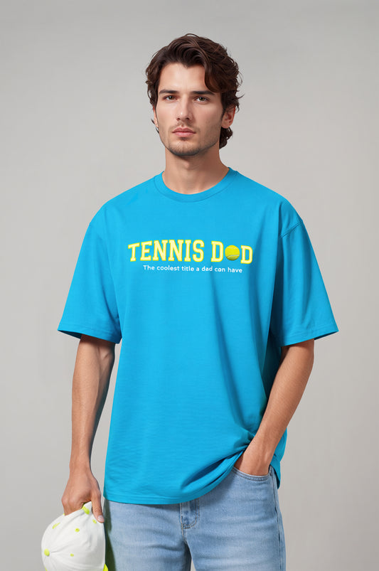 Men's Tennis Dad Crew Neck Oversize T-shirt 