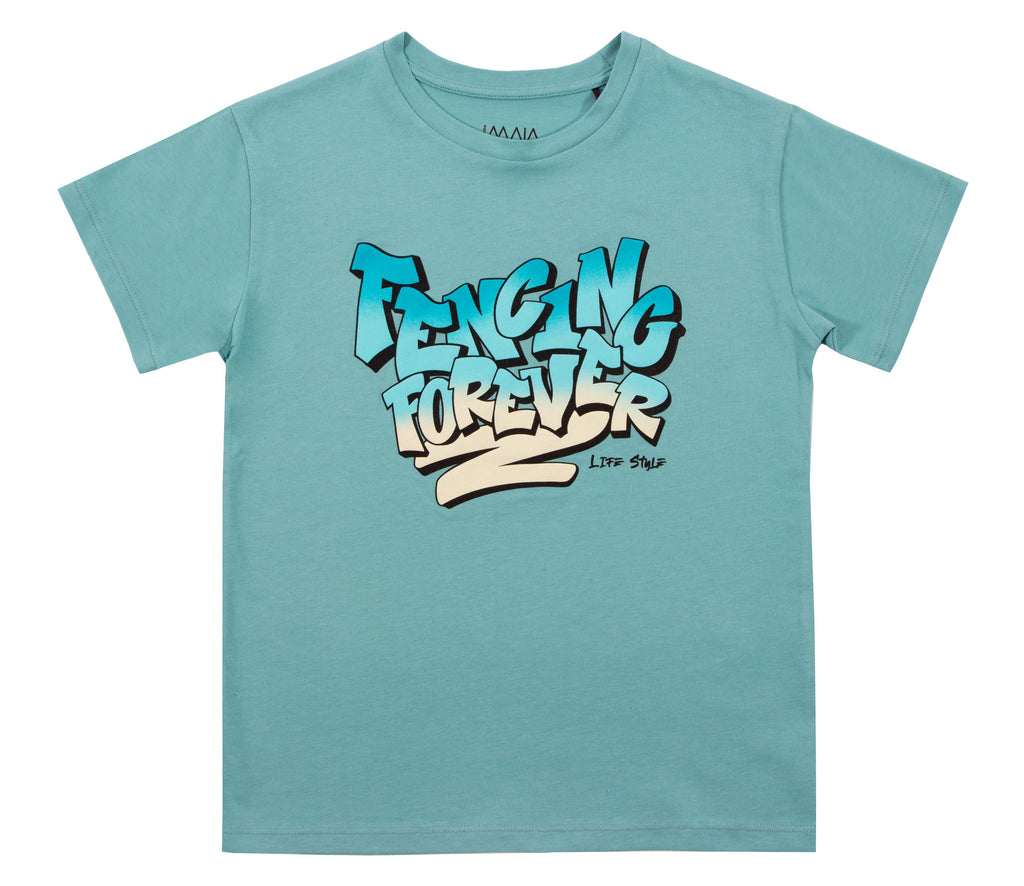 Erkek Çocuk Mint Renkli Fencing Forever T-shirt