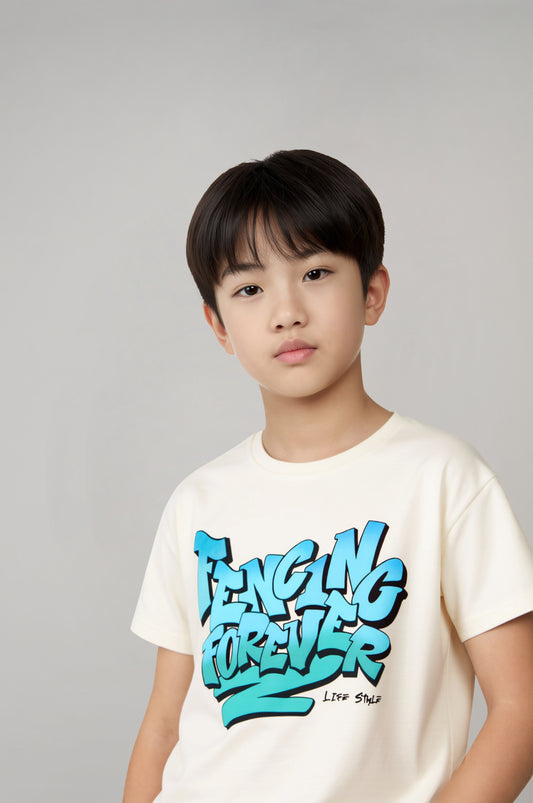 Boys' Beige Fencing Forever T-shirt 