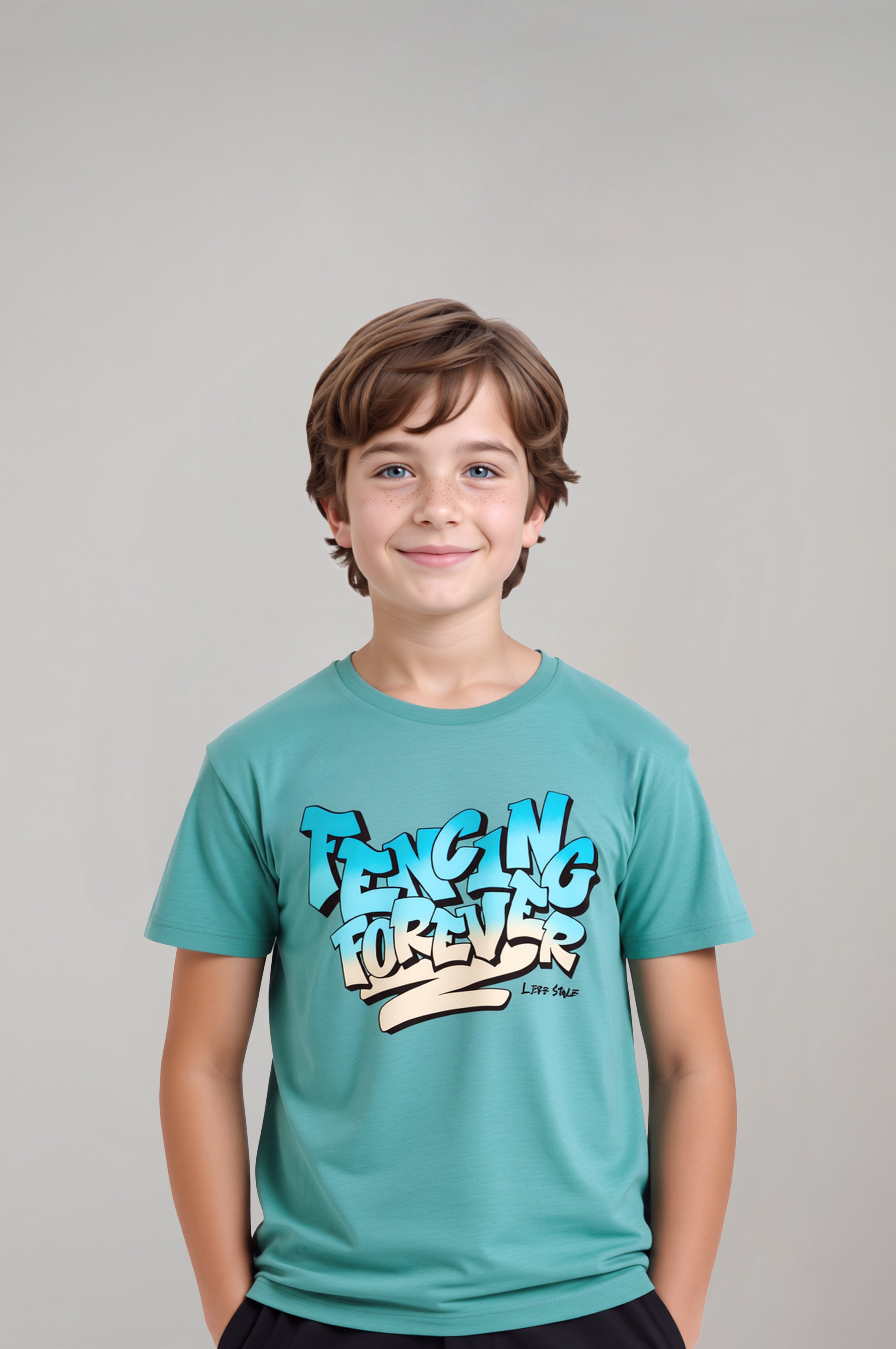 Boys' Beige Fencing Forever T-shirt 