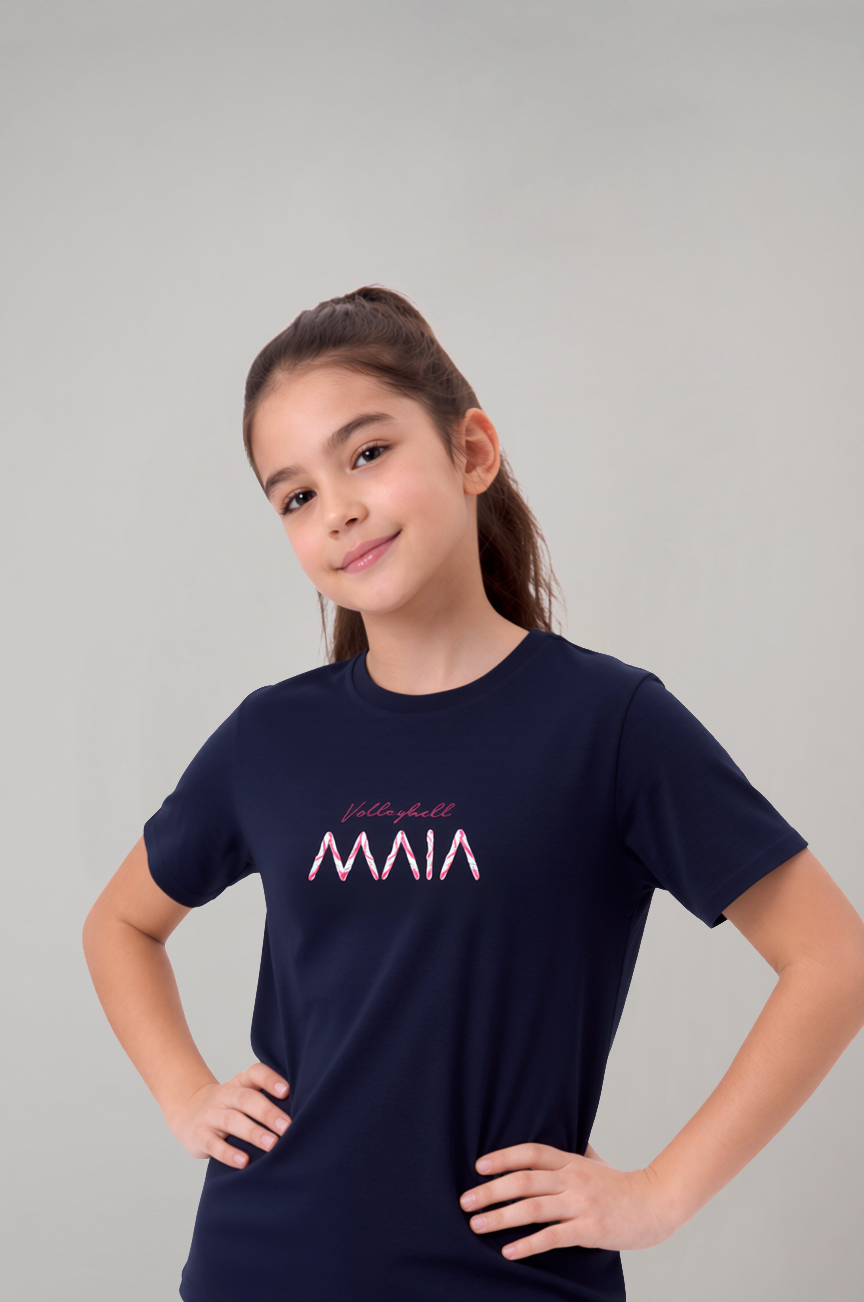 Girls' Volleyball Embroidered T-shirt 
