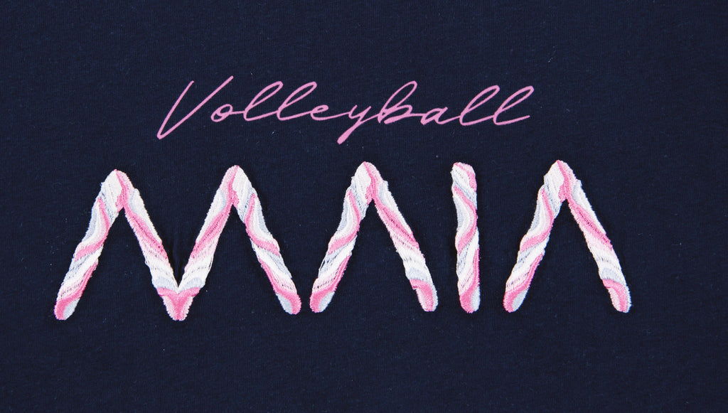 Girls' Volleyball Embroidered T-shirt 