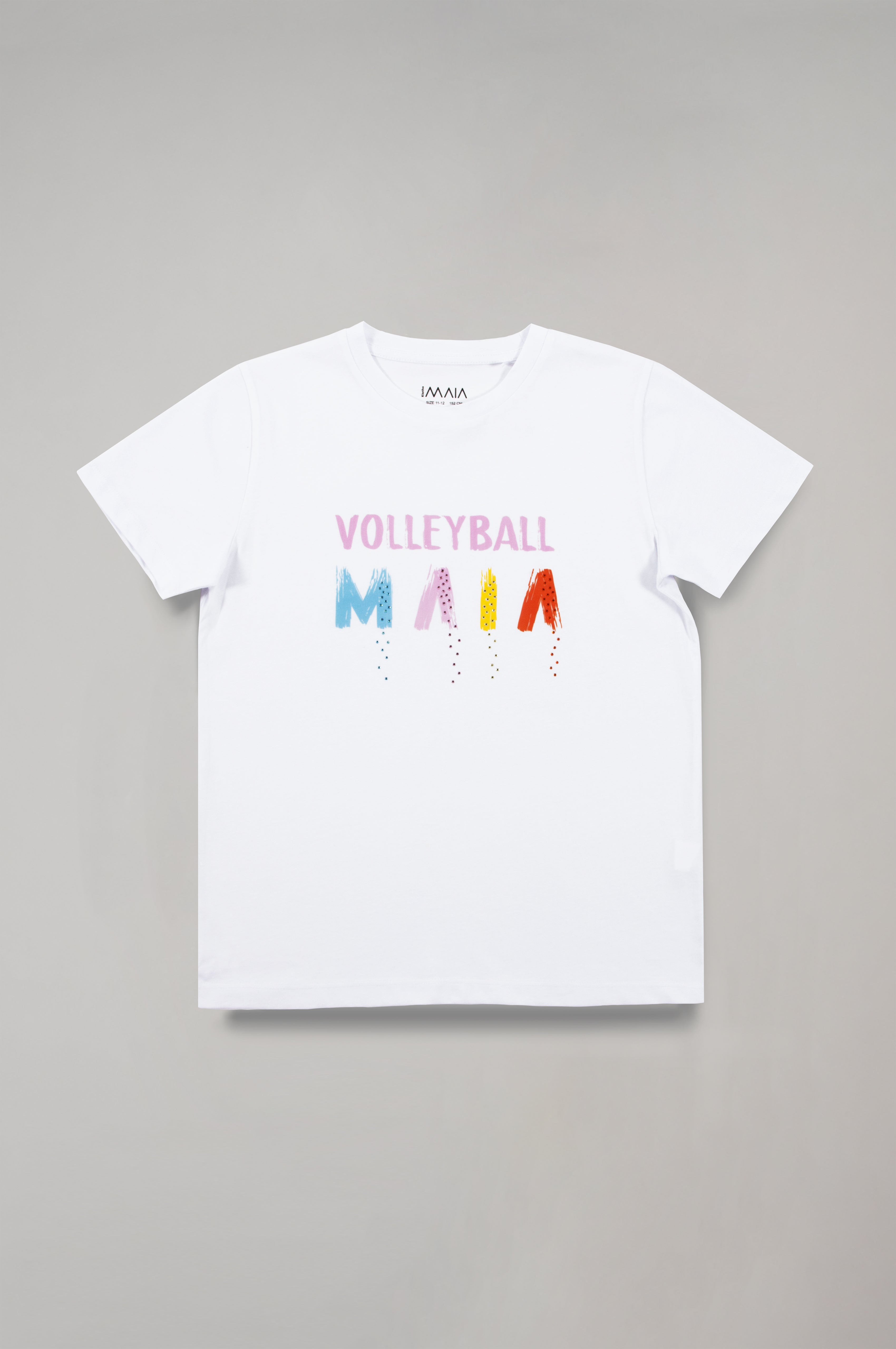 Girls' Volleyball T-shirt with Stone Details 
