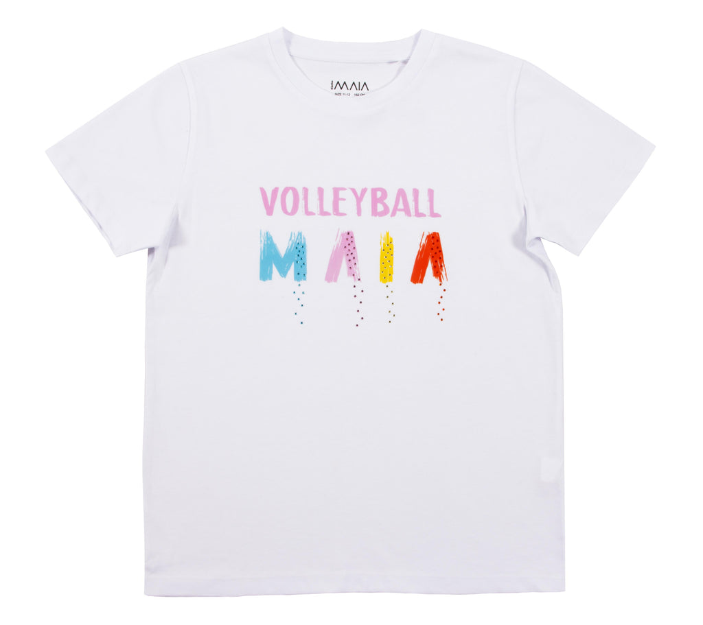 Girls' Volleyball T-shirt with Stone Details 