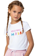 Girls' Volleyball T-shirt with Stone Details 