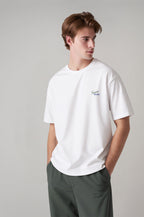 Erkek Tennis Sırt Baskılı Oversize T-shirt