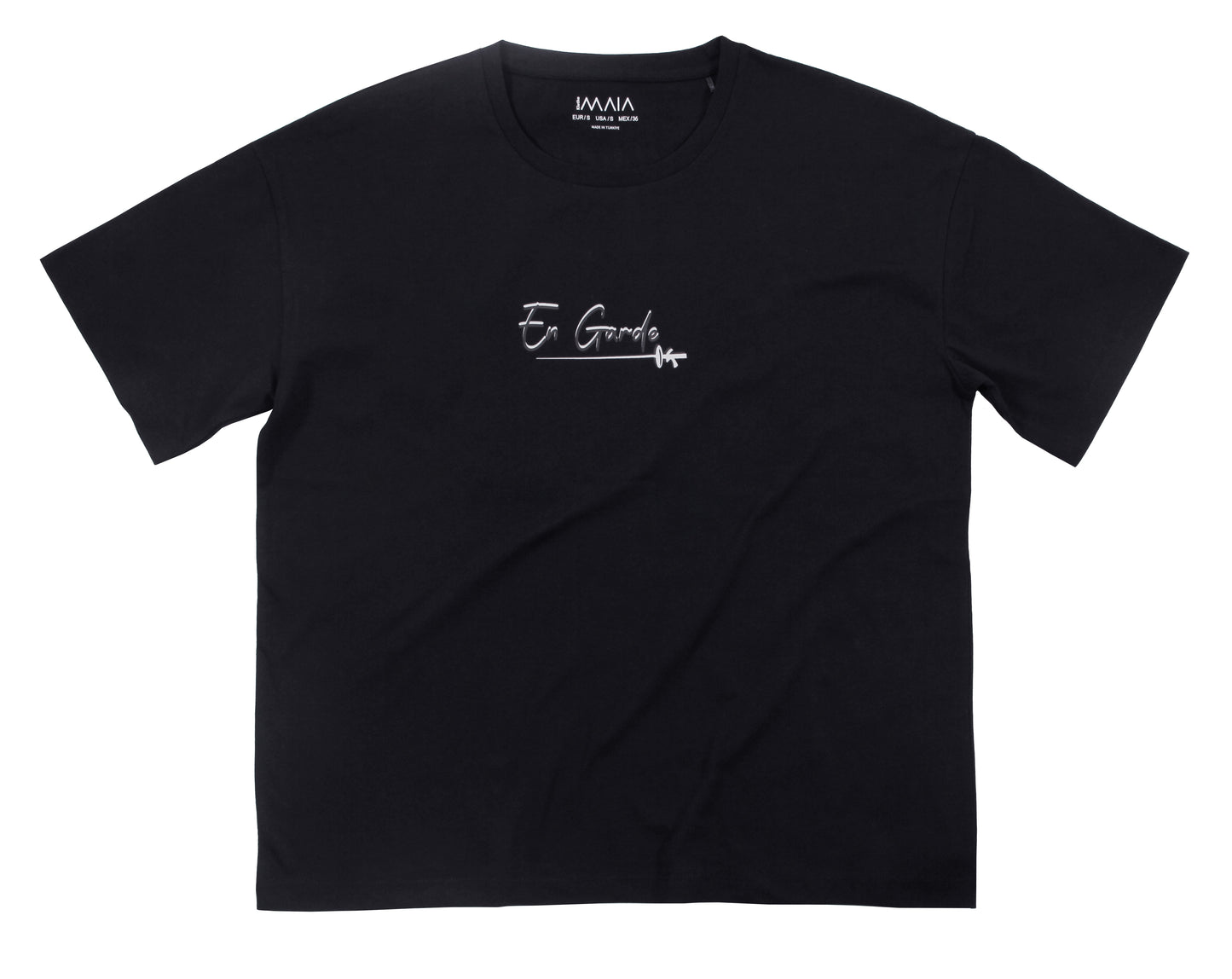 Kadın Siyah Renkli Fencing Baskılı Oversize T-shirt