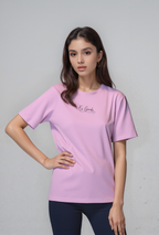 Kadın Fencing Baskılı Lila Oversize T-shirt