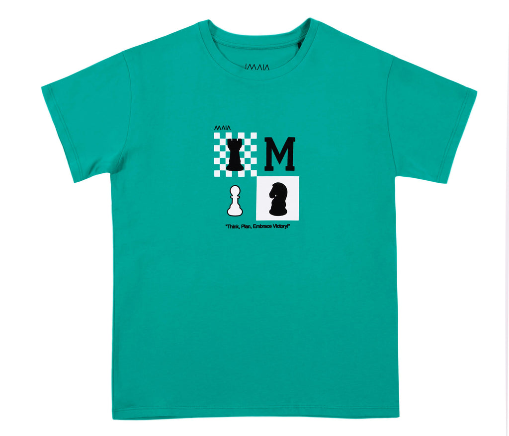 Erkek Çocuk Satranç Baskılı T-shirt