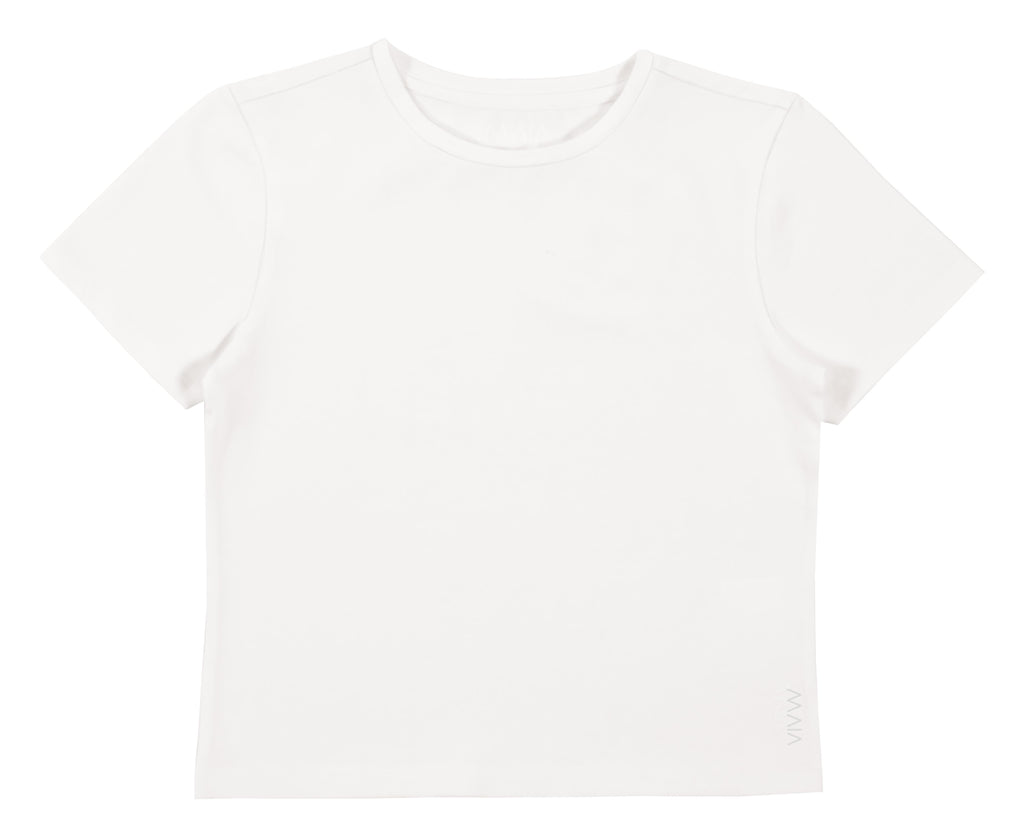 Women's White Crop T-shirt 