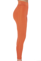 Kadın Turuncu Renkli Beli Lastikli Tayt