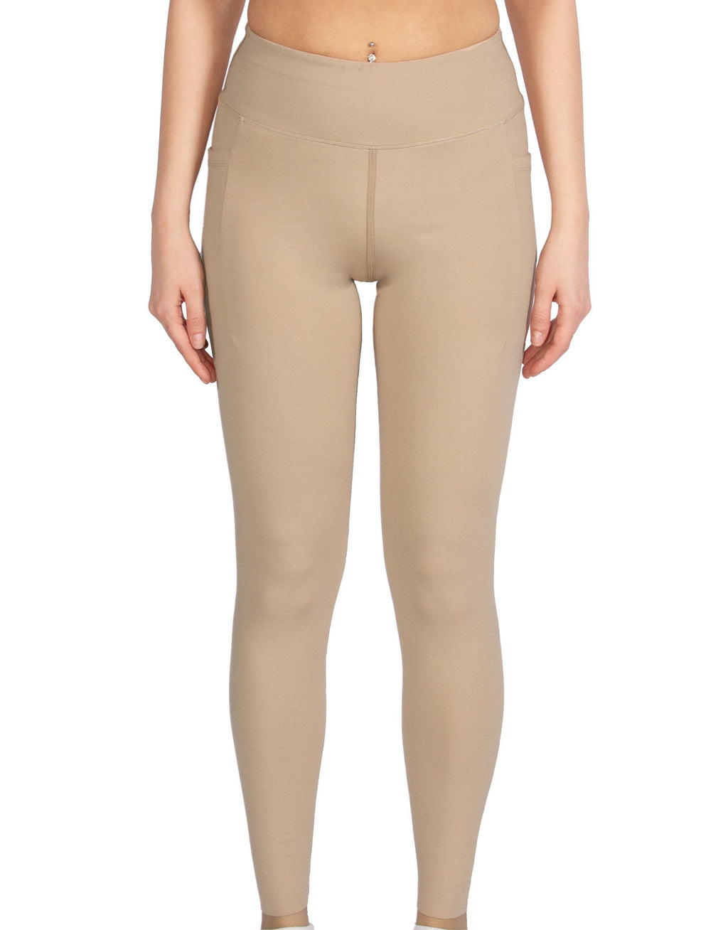 Kadın Bej Renkli Cepli Tayt