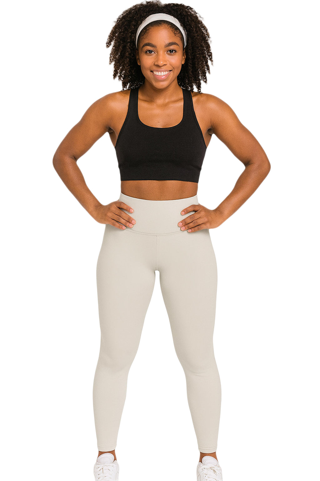 Kadın Gri Renkli Yüksek Bel Tayt