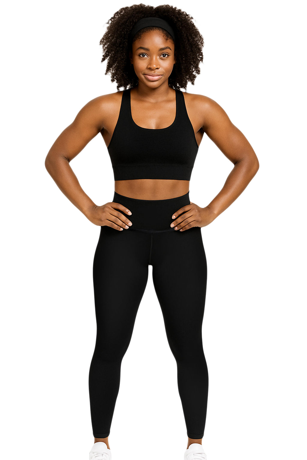 Kadın Siyah Renkli Yüksek Bel Tayt