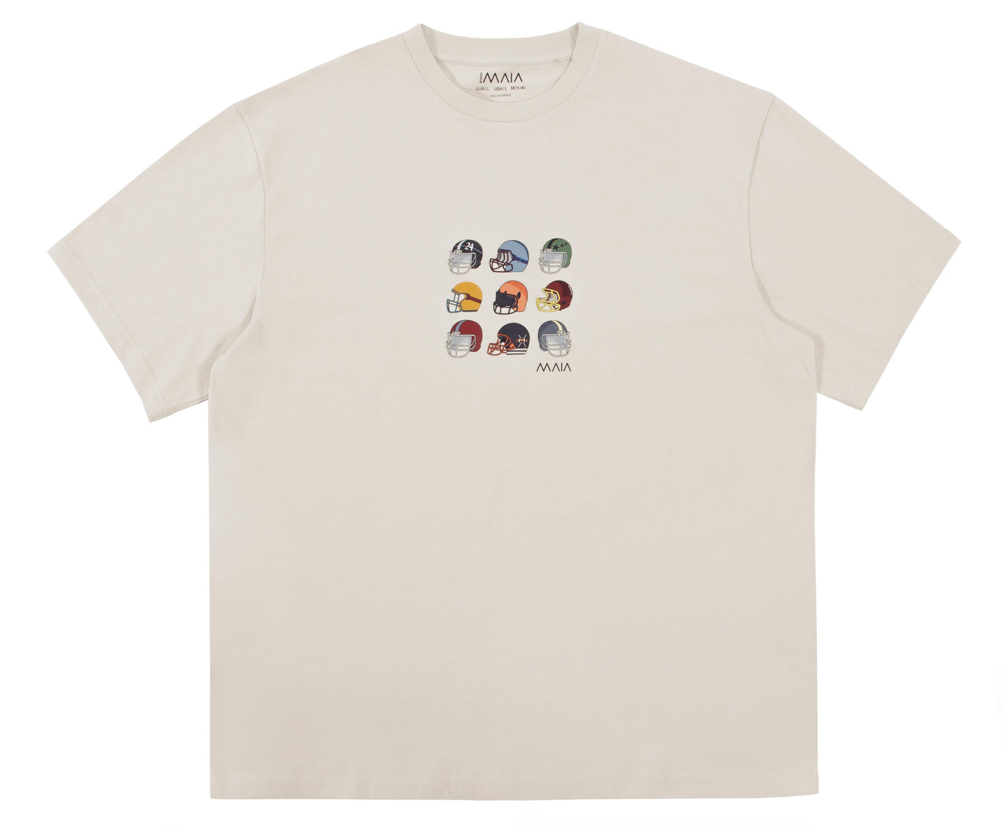 Men's Stone Color American Football Oversize T-shirt 