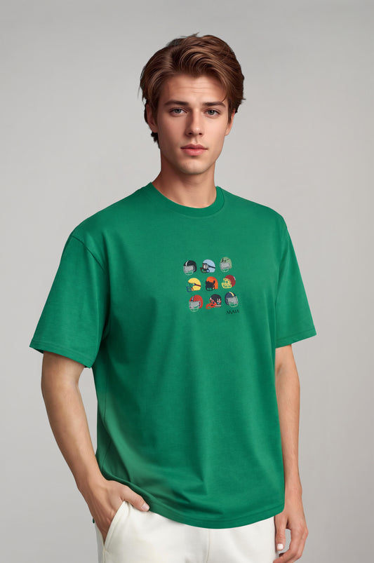 Men's Green American Football Oversize T-shirt 