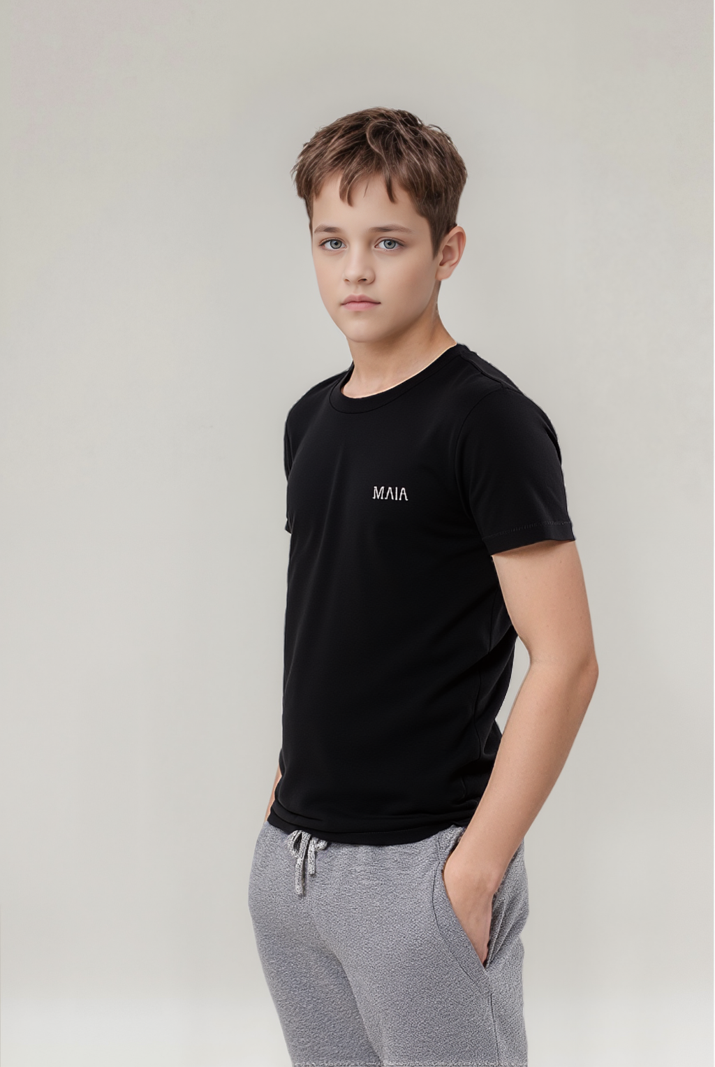 Erkek Çocuk Siyah Renkli Fencing Attack Tişört