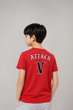 Erkek Çocuk Kırmızı Renkli Fencing Attack Tişört