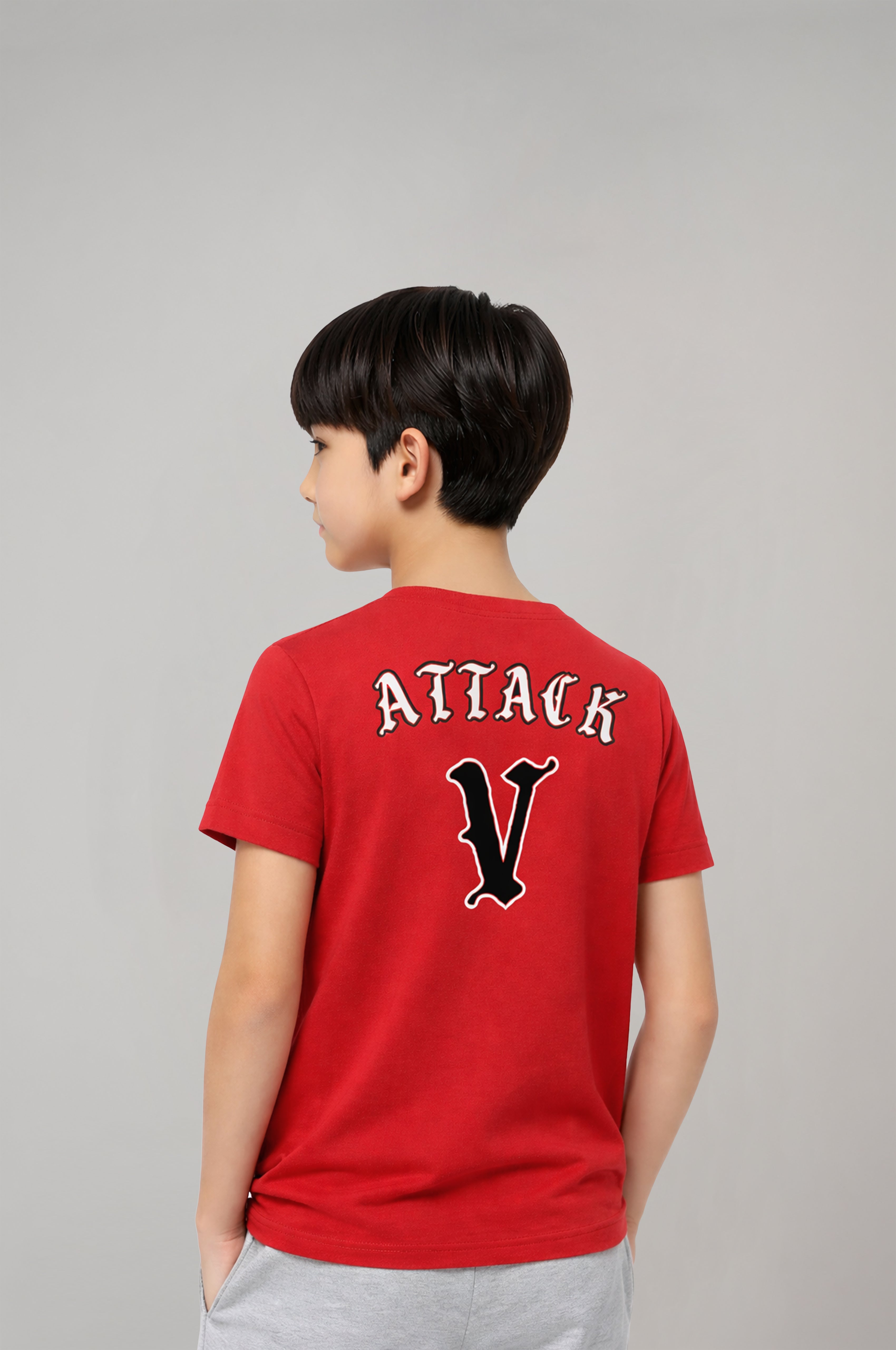 Erkek Çocuk Kırmızı Renkli Fencing Attack Tişört