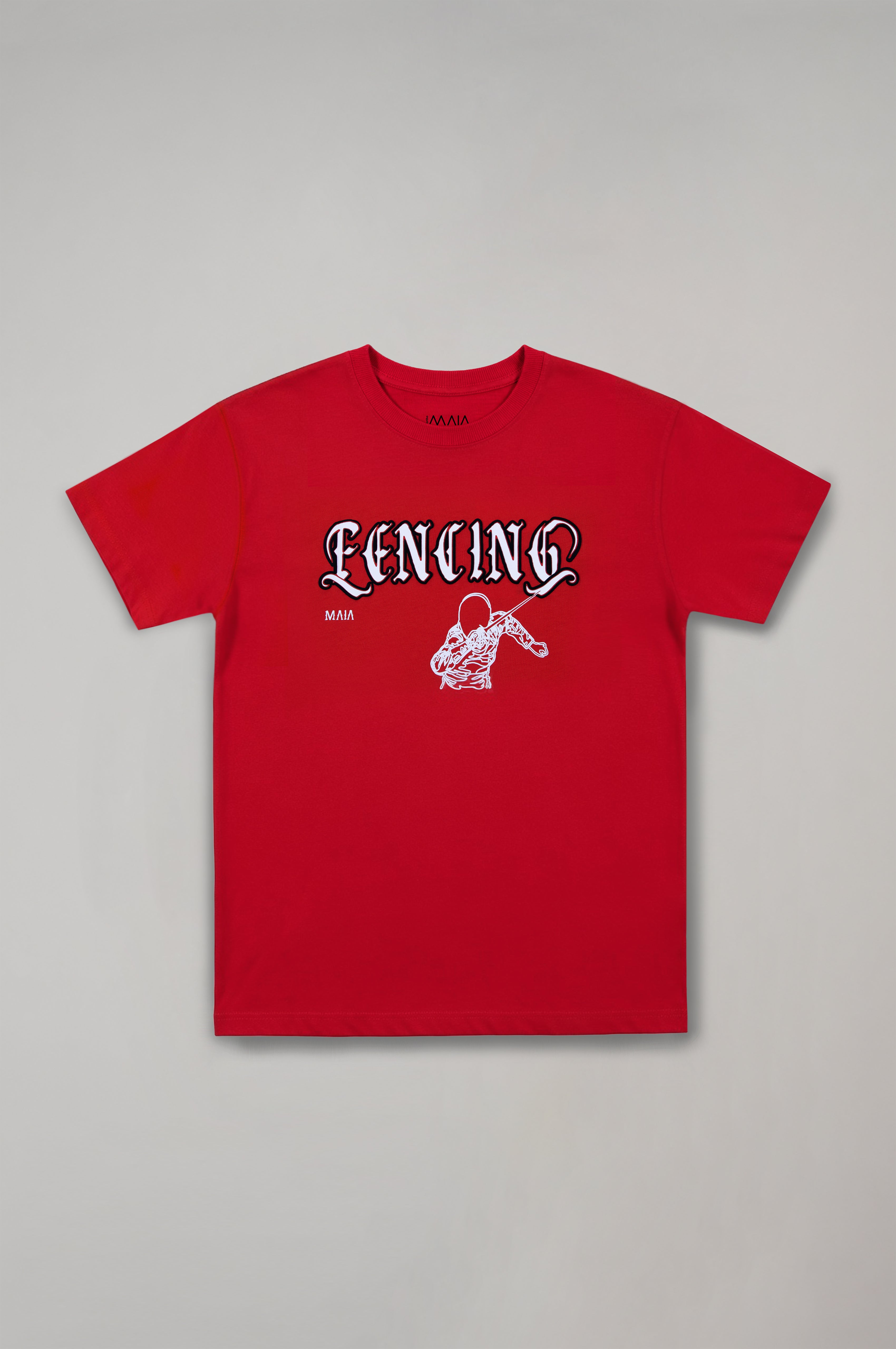 Boys' Red Fencing Printed T-Shirt 