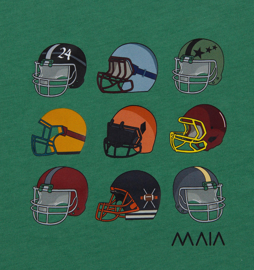 Erkek Çocuk Yeşil Renkli American Football Tişört