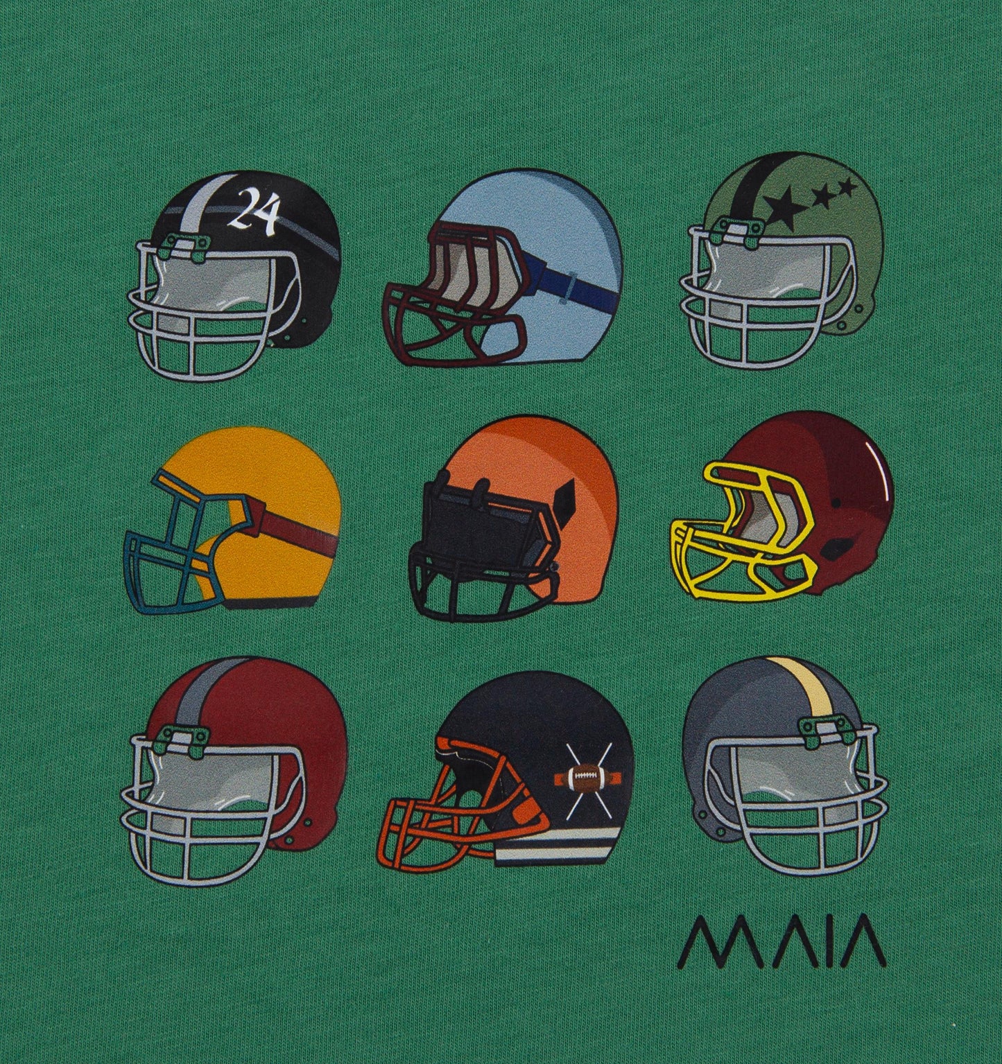 Boys' Green American Football T-Shirt 