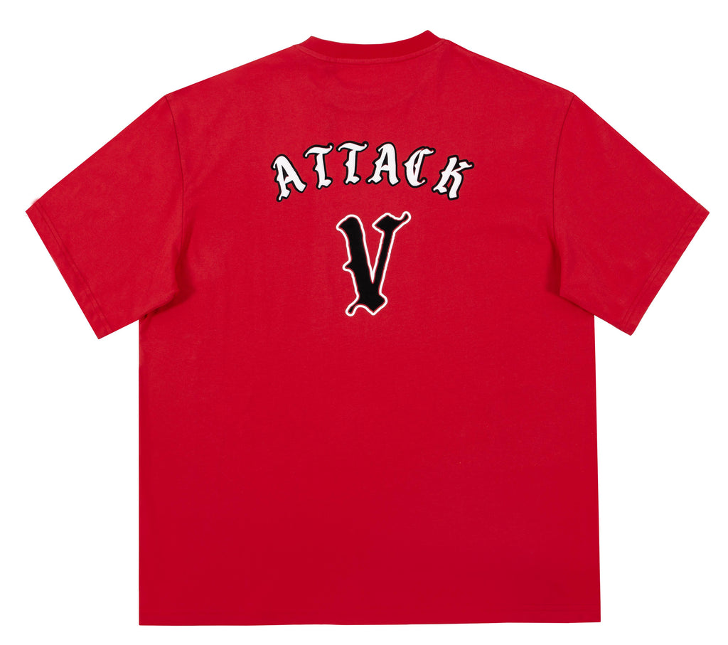 Erkek Kırmızı Renkli Fencing Sırt Baskılı Oversize T-shirt